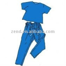 Disposable Nonwoven Scrub Tunic and Pants
